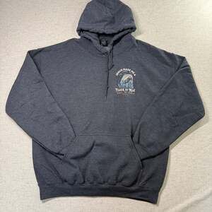 Fisher of Men Christian Graphic Hoodie Heather Grey Size Large
